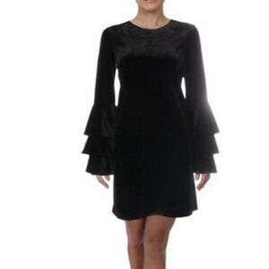 NWT Sugarlips Womens Velvet bell  sleeves dress sz XS